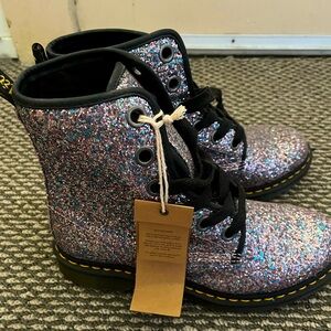 Doc Martens Blue 1460 Farrah Glittler Boots